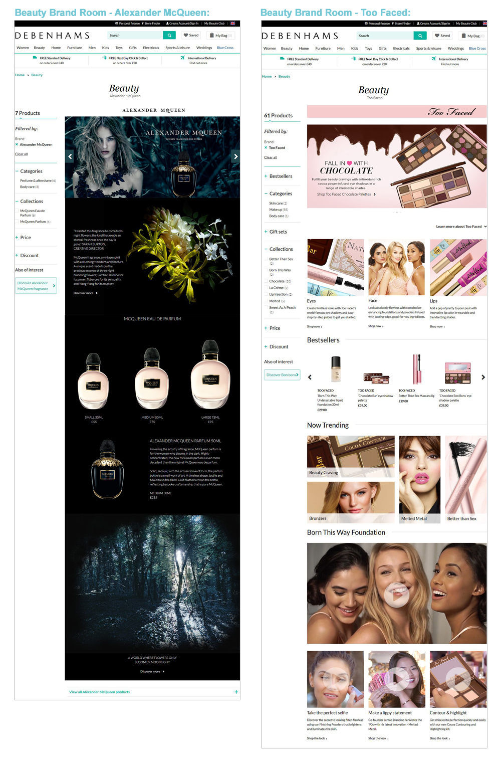 Beauty Brand Room Pages - Darius Bajina Personal Portfolio