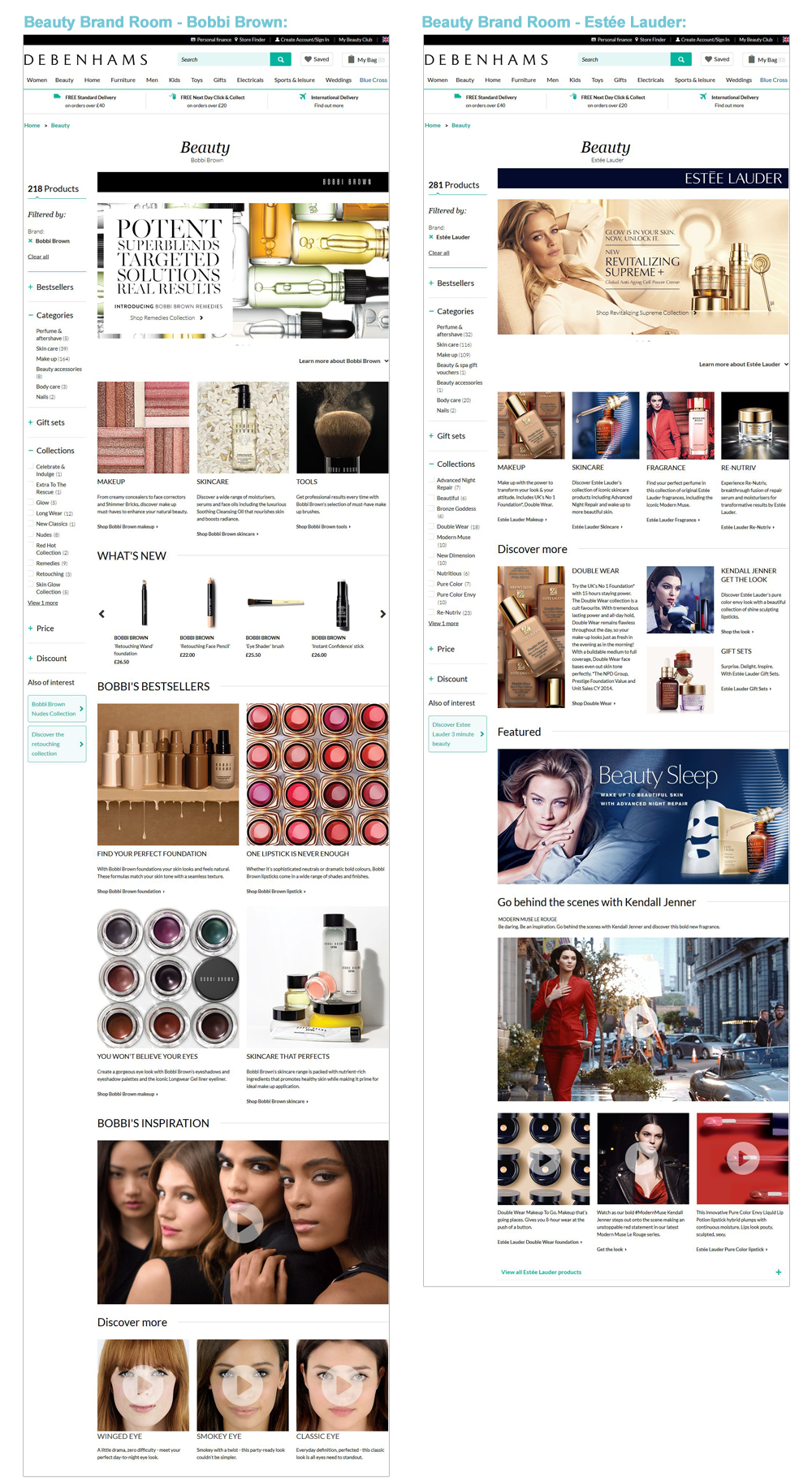 Beauty Brand Room Pages - Darius Bajina Personal Portfolio