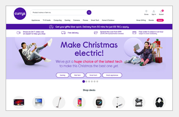Currys Home Page Thumbnail - Darius Bajina Personal Portfolio