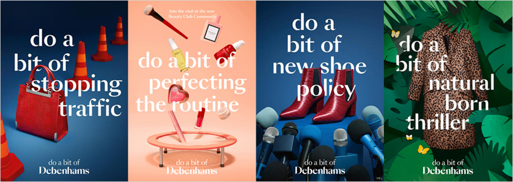 Debenhams New Logo and Branding 2018 Examples - Darius Bajina Personal Portfolio