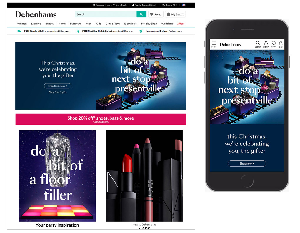 Debenhams New Logo and Branding 2018 Examples - Darius Bajina Personal Portfolio