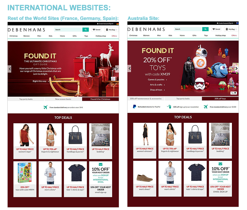 Current International Home Page 2017 - Darius Bajina Personal Portfolio