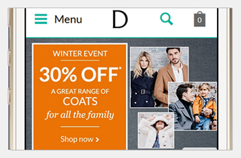 Debenhams Mobile Thumbnail - Darius Bajina Personal Portfolio