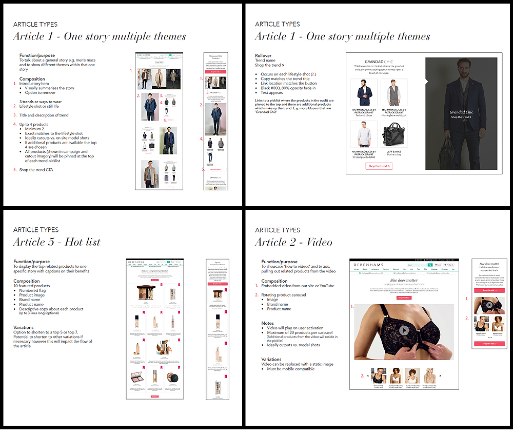 Debenhams Style Edit Template Guide - Darius Bajina Personal Portfolio