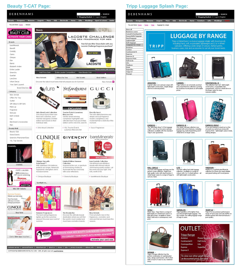 Debenhams TCAT and Banner Design - Darius Bajina Personal Portfolio