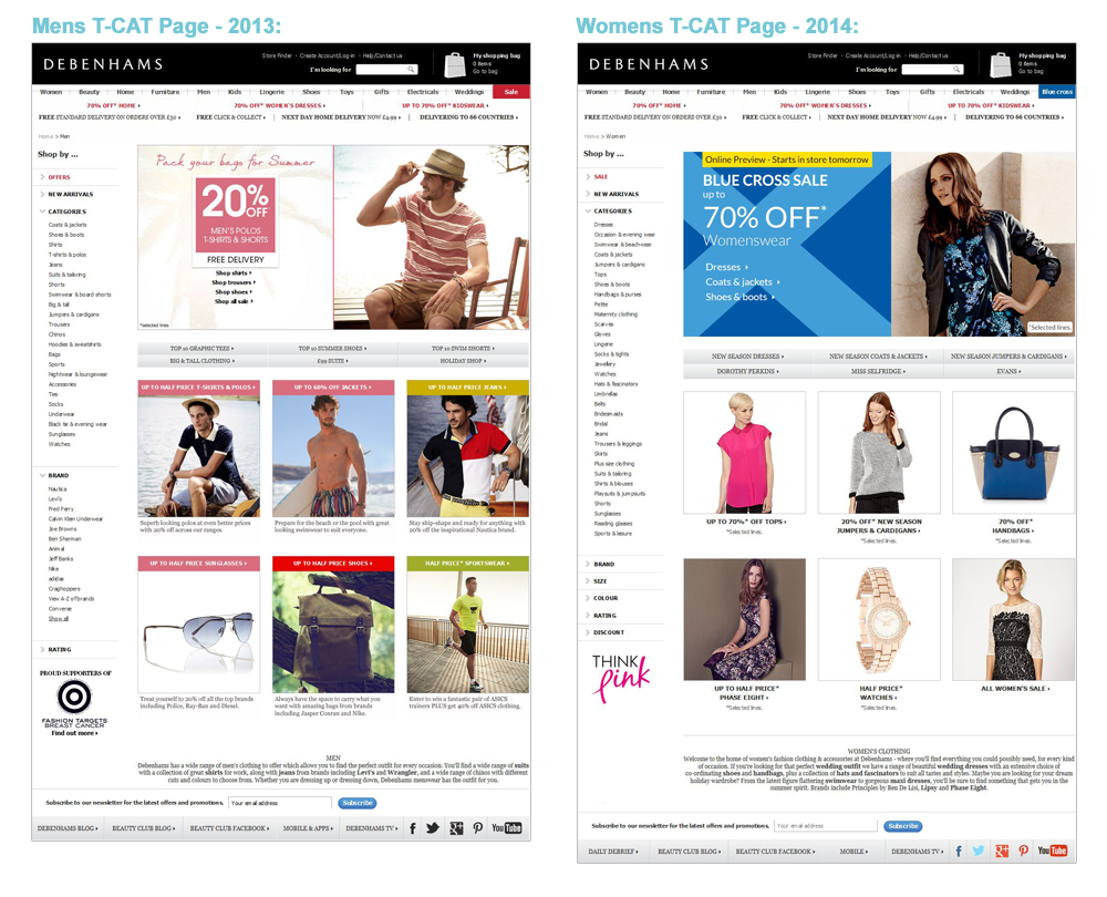 Debenhams TCAT and Banner Design - Darius Bajina Personal Portfolio