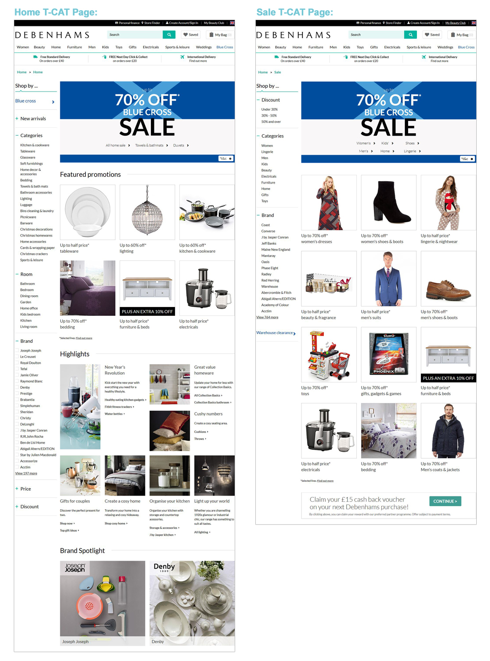 Debenhams TCAT and Banner Design - Darius Bajina Personal Portfolio