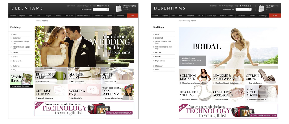 Debenhams Weddings Pages 2010 - Darius Bajina Personal Portfolio