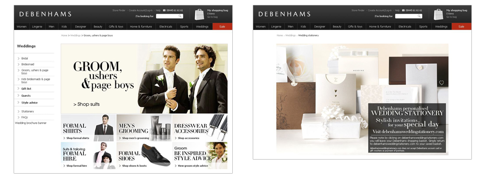 Debenhams Weddings Pages 2010 - Darius Bajina Personal Portfolio