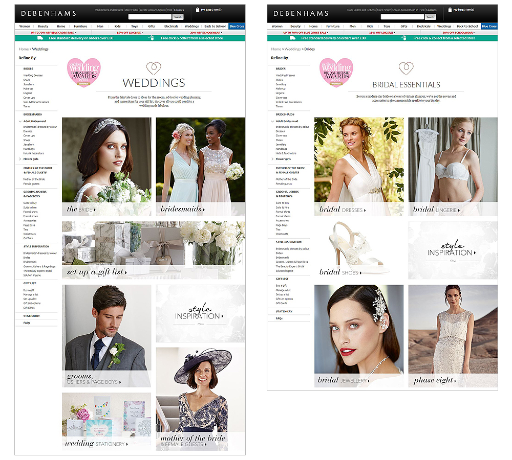Debenhams Weddings Pages 2015 - Darius Bajina Personal Portfolio
